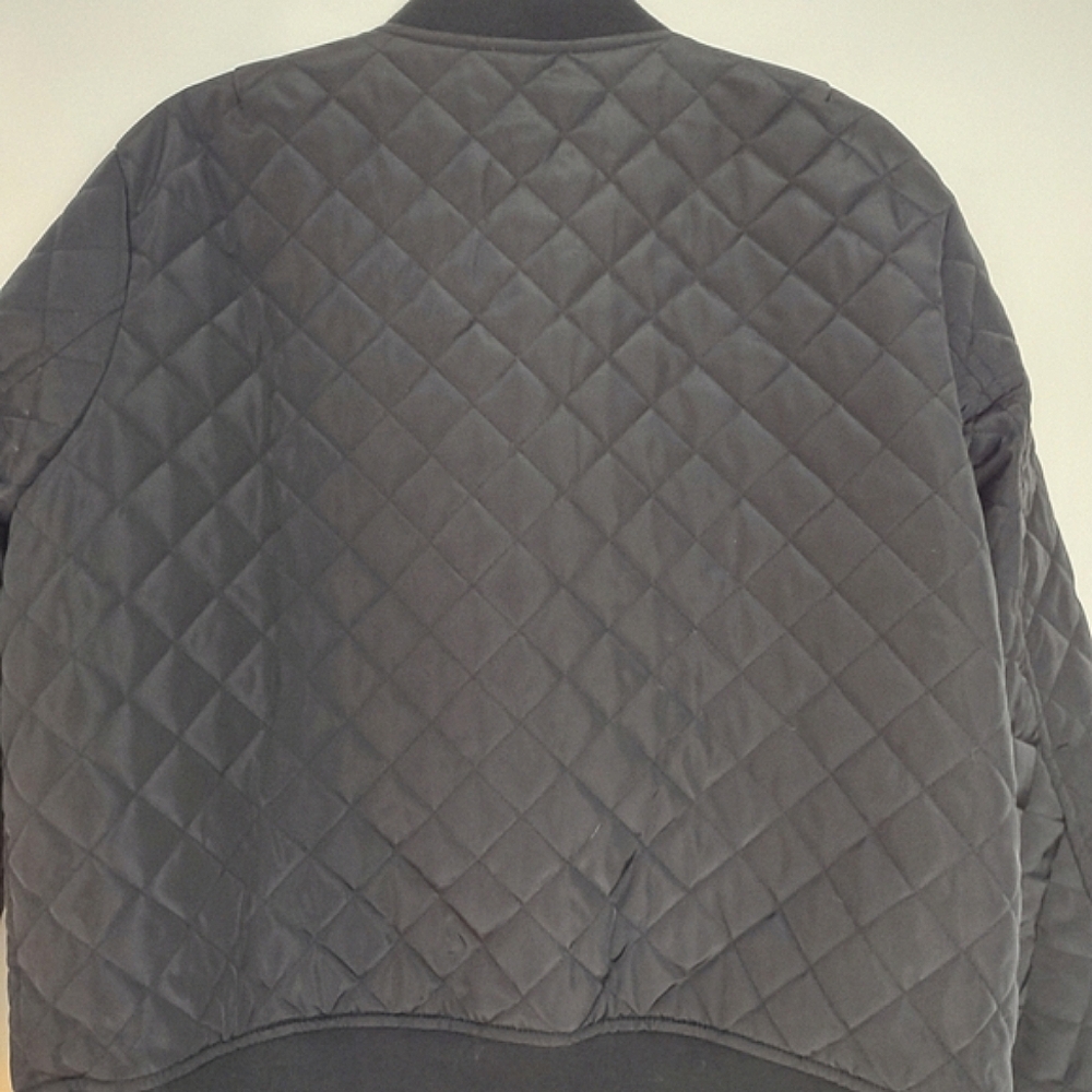 Levi's Quilted Zip Front Nylon Black Bomber Jacket Size XXL - Picture 4 of 8